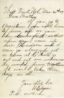 Handwritten 2 page letter from Edgar Bruner to Lawrence Bruner, "If you go to Argentina you will have to prove…"