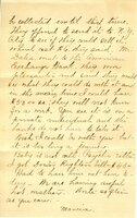 Handwritten 2 page letter from Marcia Bruner to Lawrence Bruner, "Your letter of June 16 just came…"
