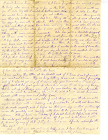 Handwritten 1 page letter from Lawrence Bruner to Marcia Bruner, "I don't know how Miss-- (I have forgotten her name)..."