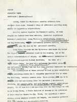 Original title: "SUBVERSION", Keever's title: "Communist Subversion was Among acts [ILLEGIBLE] Nabbed", Article draft about Communist subversion rings penetrating into the depths of Saigon, for the Christian Science Monitor