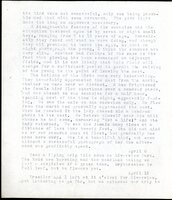 Frank H. Shoemaker typescript, 20 pages, detailing bird sightings, field trips, photography, and associated activities in Omaha, Nebraska.