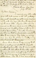 Handwritten 6 page letter from Lawrence Bruner to Marcia Bruner, "I received your letter dated June 9th, but mailed on the 7th yesterday."