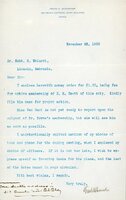 Typewritten letter, 1 page, from Frank H. Shoemaker to Robert H. Wolcott, "I enclose herewith money order for $1.00, being fee for active membership of E.H. Scott of this city. Kindly file his name for proper action."