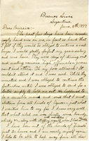 Handwritten 4 page letter from Lawrence Bruner to Marcia Bruner, "The past few days have been exceedingly hard ones one me..."
