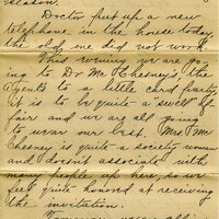 Handwritten 8 page letter from Ella Bruner to Lawrence Bruner, "I have been wanting to write to you for a long time…"