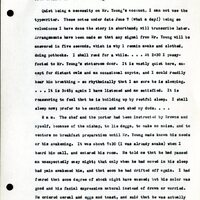 Frank H. Shoemaker typescript, 19 pages, noted on front page as "Have selected from my pocket day-dooks items pertaining to my leisure activities while on trips as private secretary to General Auditor of U.P.-S.P. and affiliates."