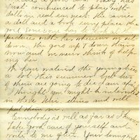 Handwritten 6 page letter from Marcia Bruner to Lawrence Bruner, "I did not go to church today..."