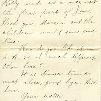 Handwritten 8 page letter from Ella Bruner to Lawrence Bruner, "I have been wanting to write to you for a long time…"