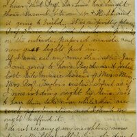 Handwritten 5 page letter from Marcia Bruner to Lawrence Bruner, "I will try to write a few lines today..."