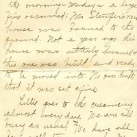 Handwritten 8 page letter from Amy Bruner to Lawrence Bruner, "Although you are so far away when I write…"