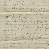 Handwritten 3 page letter from Marcia Bruner, "Well you see I have arrived here…"