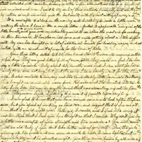 Handwritten 2 page letter from Lawrence Bruner to Marcia Bruner, "I was too busy yesterday to write home, also too tired."