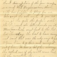 Handwritten 11 page letter from Marcia Bruner to Lawrence Bruner, "Today is Friday, but I thought I would…"