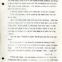 Frank H. Shoemaker typescript, 28 pages, titled "At Fort Riley, Kansas" on activities at Fort Riley between Oct. 12-29, 1903.