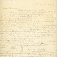 Handwritten letter, 1 page, from Robert H. Wolcott to Frank H. Shoemaker, "Yours with cuts come promptly and in accordance with your suggestion have put in the plates wth the uniform inscription."