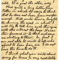 Handwritten 10 page letter from Lawrence Bruner to Marcia Bruner, "Since I am way off here 'measly 100 miles from nowhere'..."
