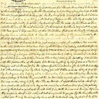 Handwritten 2 page letter from Lawrence Bruner to Marcia Bruner, "I have only just returned from Buenos Aires where I…"
