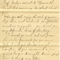 Handwritten 9 page letter from Marcia Bruner to Lawrence Bruner, "An unusual thing received last week…"