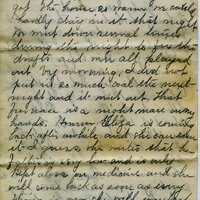 Handwritten 8 page letter from Marcia Bruner to Lawrence Bruner, "I will try to write today with the children…"