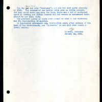 Frank H. Shoemaker typescript narrative, 29 pages,  on the bird room in Omaha home, with details on bird and insects.