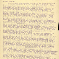 Typewritten letter, 1 page, from Frank H. Shoemaker to Robert H. Wolcott, "I shall not have time now for a long letter, but there is one thing I want to dispose of without fail, so I shall take it up first."