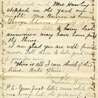 Handwritten 4 page letter from Marcia Bruner to Lawrence Bruner, "Today is a little cooler…"