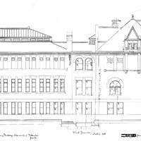 North Elevation and Building Section Year: 1892