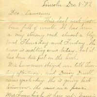 Handwritten 8 page letter from Marcia Bruner to Lawrence Bruner, "This last week has been full of events…"