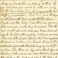 Handwritten 4 page letter from Lawrence Bruner to Helen Bruner, "I forgot to say in my letter to Mamma that I am so glad to hear that all of you have been so well."