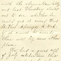 Handwritten 8 page letter from Ella Bruner to Lawrence Bruner, "I have been wanting to write to you for a long time…"