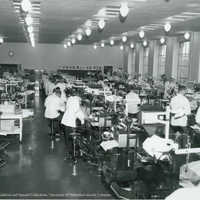 Dental students in the clinic in Andrews Hall, 3rd floor.