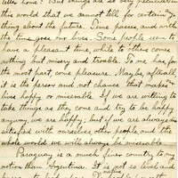 Handwritten 4 page letter from Lawrence Bruner to Psyche Bruner, "Who would have thought a year ago, or even 6 months ago, that I would be here today writing a letter home."