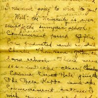 Handwritten 18 page letter from Amy Bruner to Lawrence Bruner, "Did you think I was never going to write…"