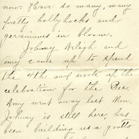 Handwritten 8 page letter from Ella Bruner to Lawrence Bruner, "I have been wanting to write to you for a long time…"