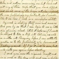 Handwritten 6 page letter from Lawrence Bruner to Marcia Bruner, "I have just received your letter that is dates 'West Point, June 26th'..."