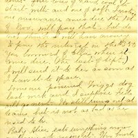 Handwritten 6 page letter from Marcia Bruner to Lawrence Bruner, "I did not go to church today..."