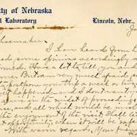 Handwritten letter, 1 page, from Robert H. Wolcott to Frank H. Shoemaker, "I have heard from Lengrand have revised some opinions accordingly and had others confirmed."