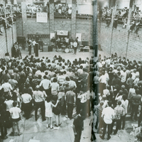 Sit-in protesting the Vietnam War and the Kent State Massacre, early May, 1970.
