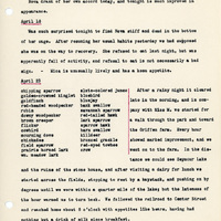 Elizabeth Van Sant transcribed letters