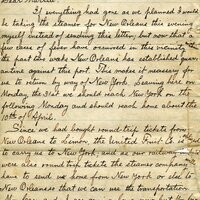 Handwritten 2 page letter from Lawrence Bruner to Marcia Bruner, "If everything had gone as we planned I would be…"