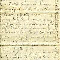 Handwritten 6 page letter from Marcia Bruner to Lawrence Bruner, "It is again Sunday and I thought I would write to you…"