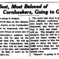 Jack Best, Most Beloved of Cornhuskers, Going to Oregon