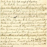 Handwritten 6 page letter from Lawrence Bruner to Helen, "I believe that I will write this letter to you because the last wasto Psyche or Mamma..."