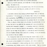 Frank H. Shoemaker typescript, 28 pages, titled "At Fort Riley, Kansas" on activities at Fort Riley between Oct. 12-29, 1903.