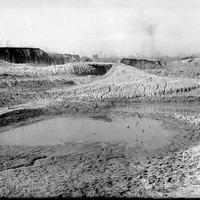Original caption: General view brickyard pit near Salt Basin, Lincoln, NE. Mar. 12, 1918