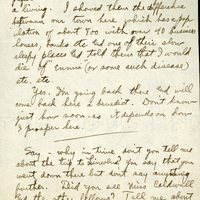 Handwritten letter, 7 pages, from  I.S. [Isador] Trostler to Frank H. Shoemaker, "Yours of 24-38 red on 29th. Your cipher was easy (after I had the key). You look for something difficult in nine do you not?"