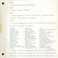 Frank H. Shoemaker typescript, 46 pages, detailing bird sightings, field trips, photography, and associated activities in Omaha, Nebraska.