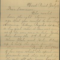 Handwritten 6 page letter from Marcia Bruner to Lawrence Bruner, "Who would have thought…"