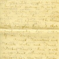 Handwritten 18 page letter from Amy Bruner to Lawrence Bruner, "Did you think I was never going to write…"