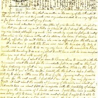 Handwritten 2 page letter from Lawrence Bruner to Marcia Bruner, "Your letter written on the 17th of October reached me a couple days ago..."